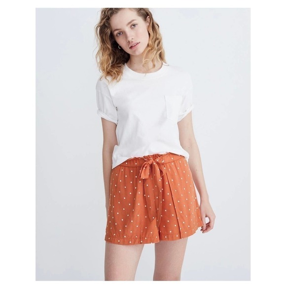 Madewell Drapey Pull-On Shorts in Polka Dot women’s size S - Picture 1 of 9